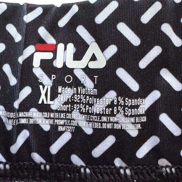 Fila Athletic Skort Women's Sz XL Black White Pocket Pickleball Tennis Golf - Picture 6 of 9